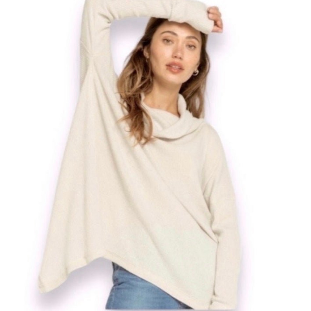 Free People Gray Juicy Long-Sleeve- Size Medium And Large
